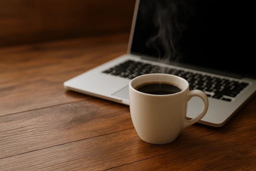 Kaffeetasse auf Tisch