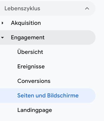 Engagement - Seiten und Bildschirme