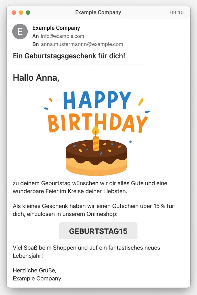 E-Mail Marketing Geburtstags-Mail