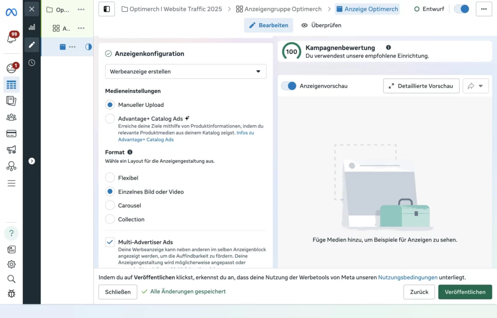 Facebook Werbung schalten - Schritt 5